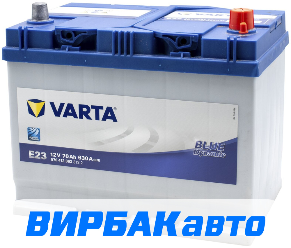 Купить Аккумулятор VARTA Asia Blue Dynamic (E23) 70 Ач 630 А обратная,  клемма стандартная, цены в Ростове-на-Дону — интернет-магазин VIRBACauto
