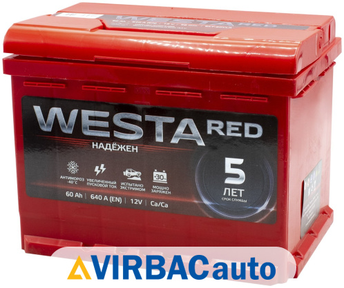 Аккумулятор westa 60ah 12v
